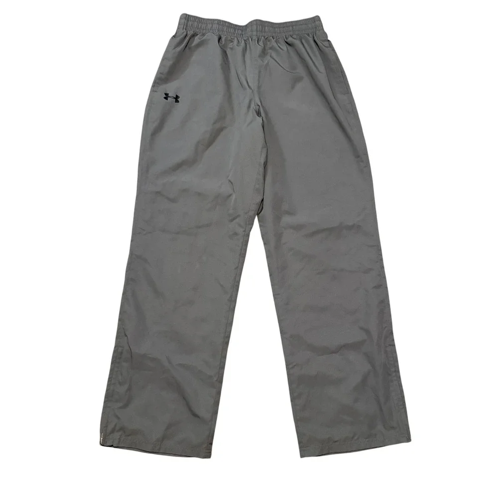 Under Armour Mens Gray Allseasongear Loose Fit Mesh Lined Track Pants Large